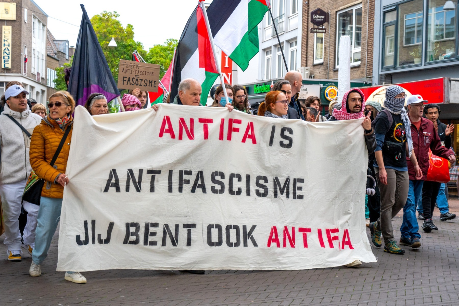 Anti Fascisme demonstratie in Nijmegen 2025