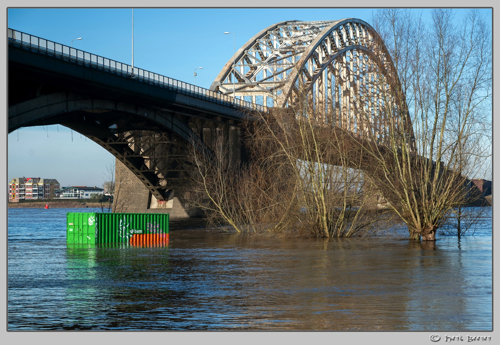 Hoog water in Nijmegen januari 2025