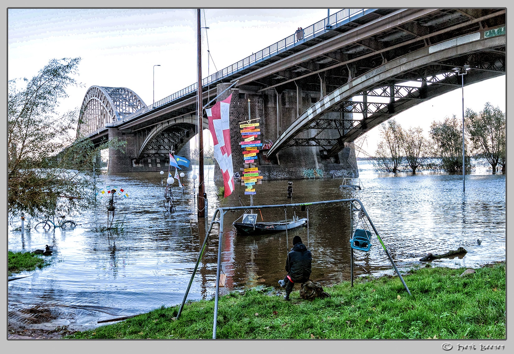 Hoog water in Nijmegen januari 2025