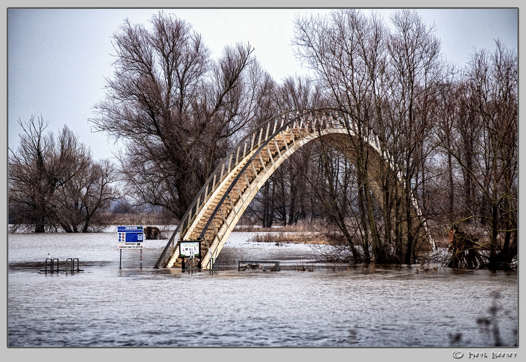 Hoog water in Nijmegen januari 2025