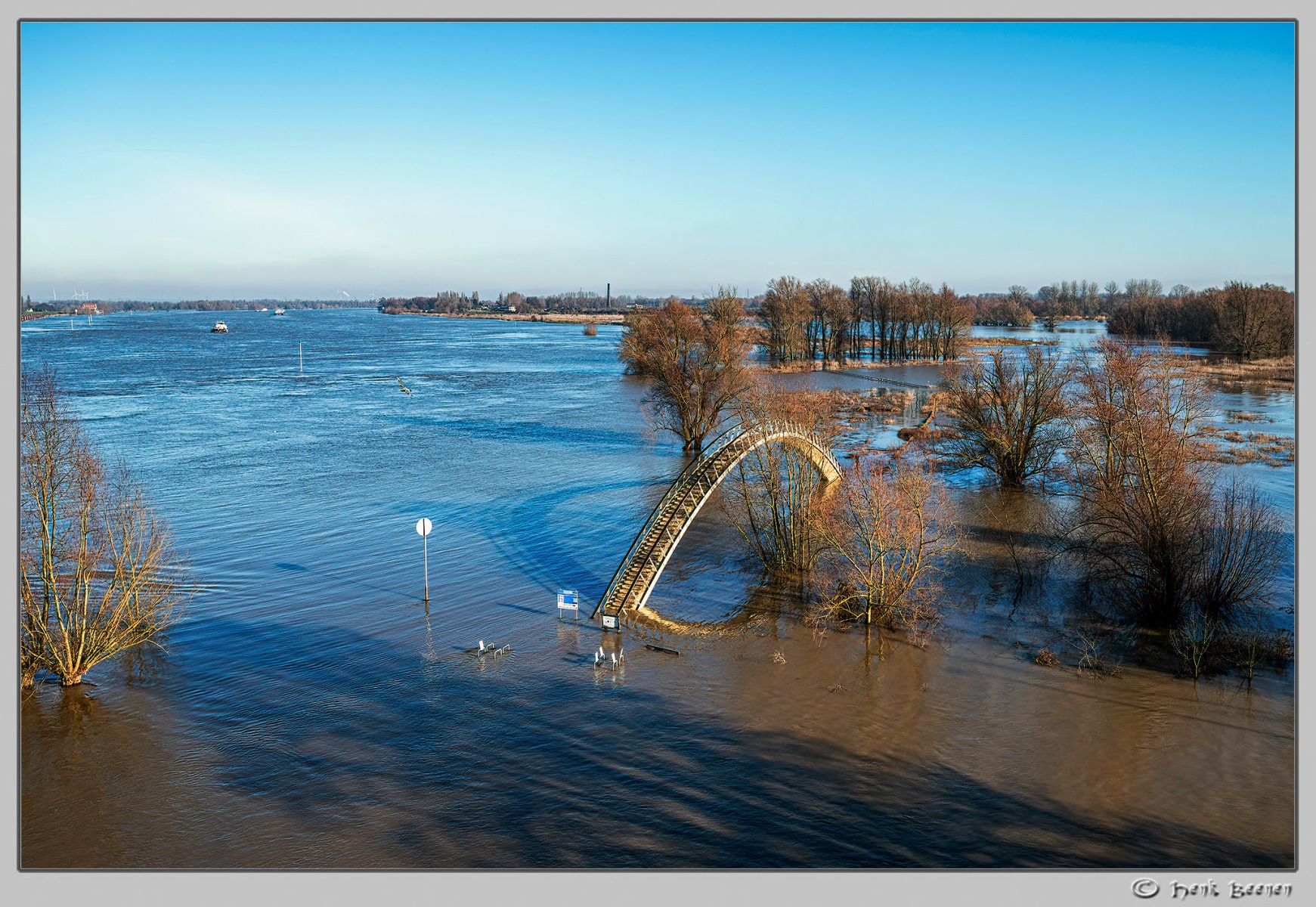 Hoog water in Nijmegen januari 2025