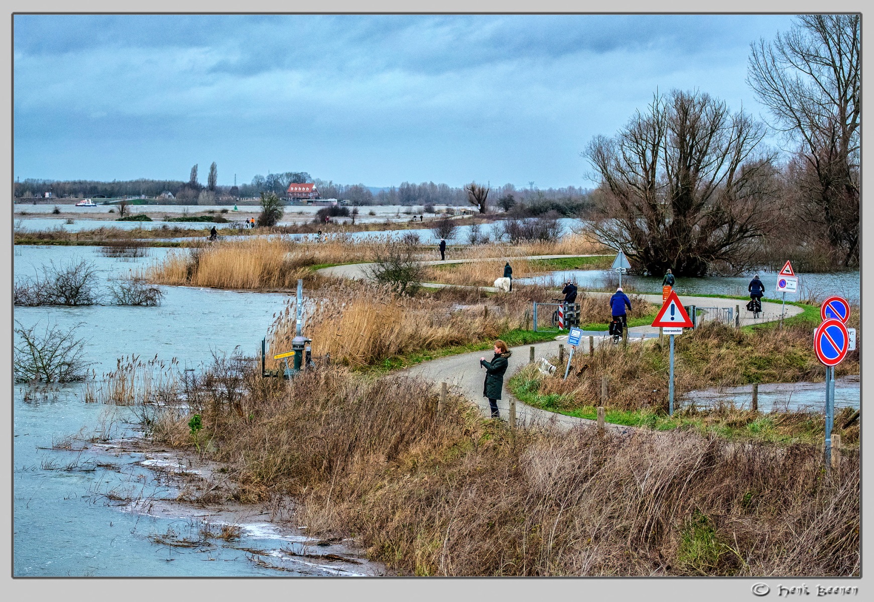 Hoog water in Nijmegen januari 2025