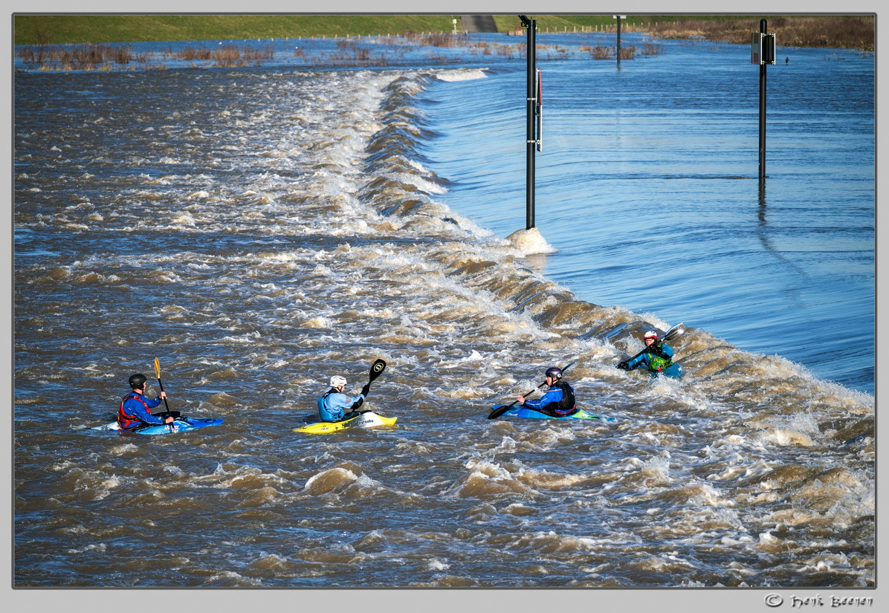 Hoog water in Nijmegen januari 2025