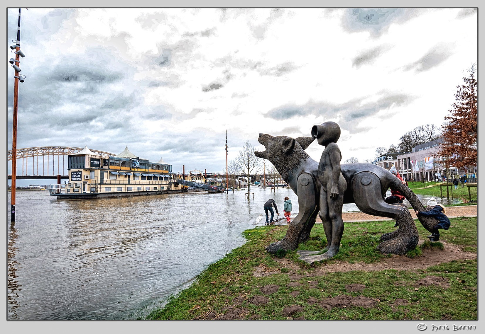 Hoog water in Nijmegen januari 2025