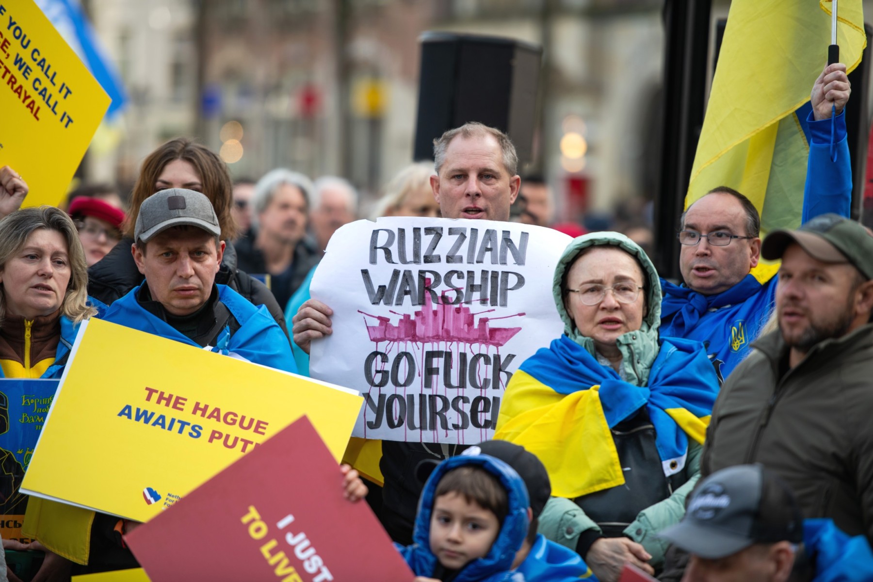 Ukraine demo in Amsterdam 2025