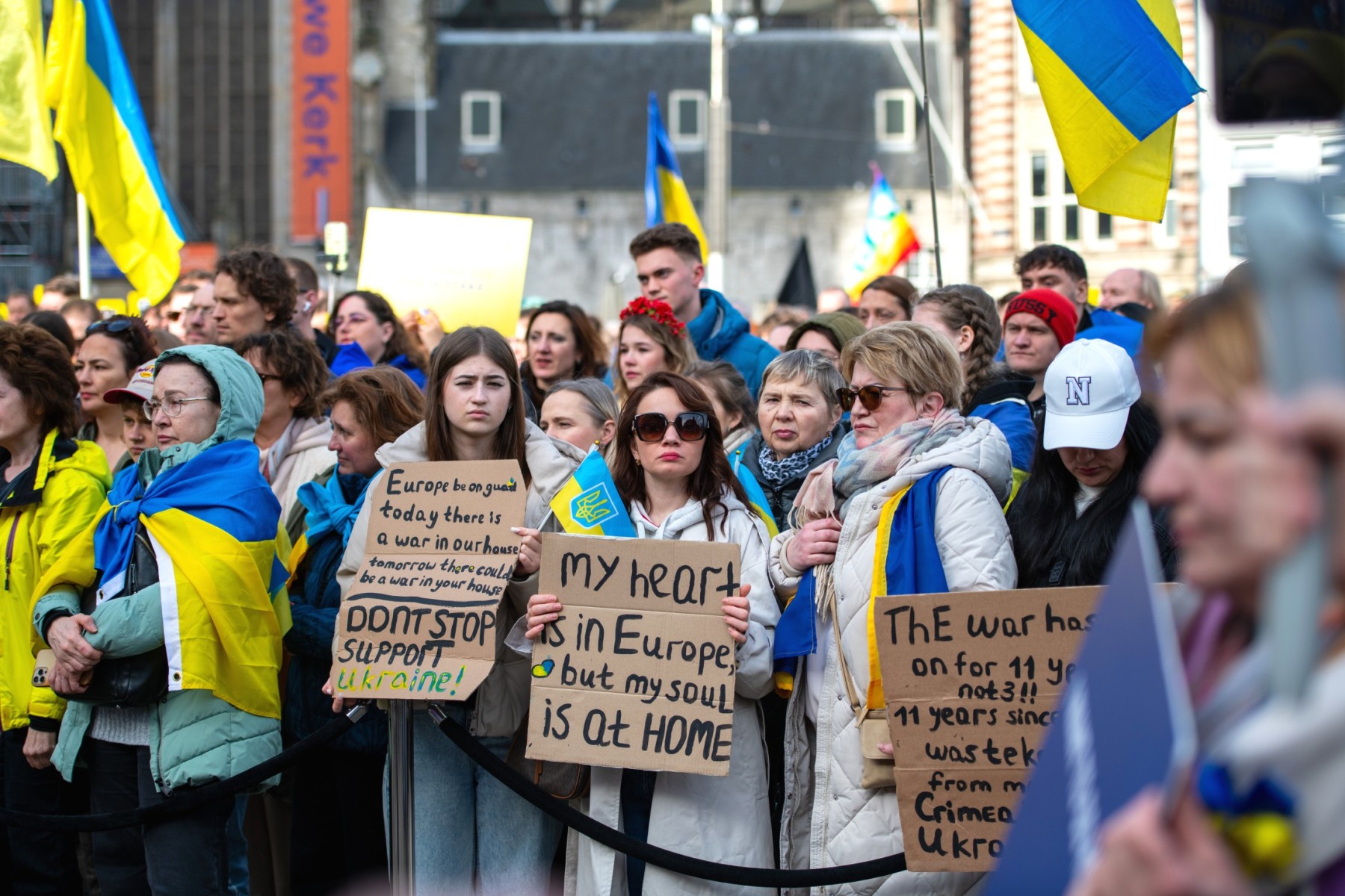 Ukraine demo in Amsterdam 2025