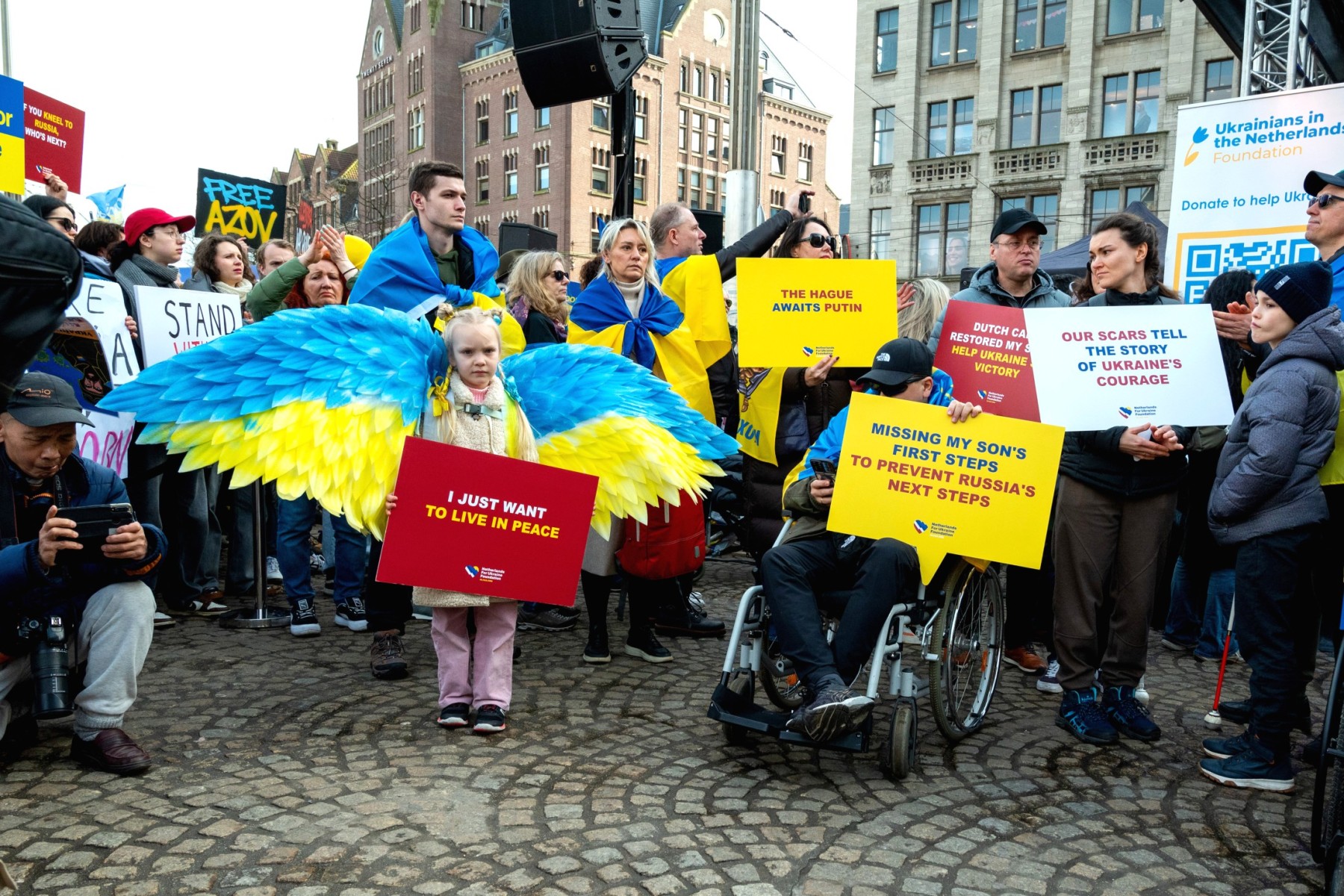Ukraine demo in Amsterdam 2025