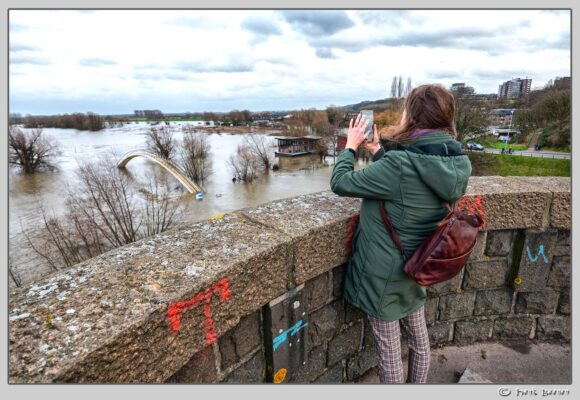 Hoog water in Nijmegen januari 2025