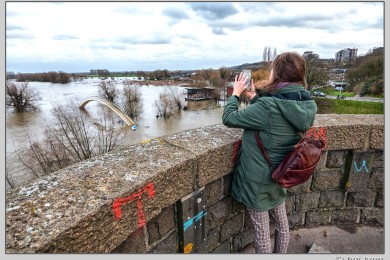 Hoog water in Nijmegen januari 2025