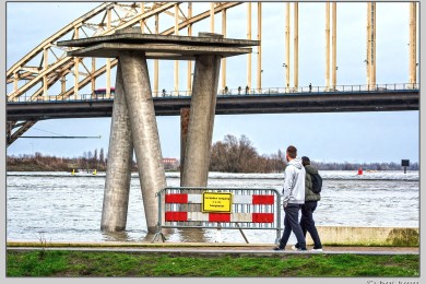 Hoog water in Nijmegen januari 2025