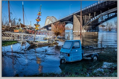 Hoog water in Nijmegen januari 2025