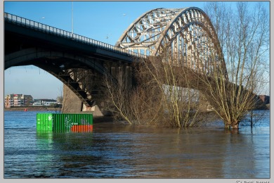 Hoog water in Nijmegen januari 2025