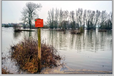 Hoog water in Nijmegen januari 2025