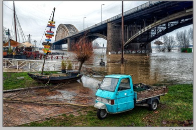 Hoog water in Nijmegen januari 2025