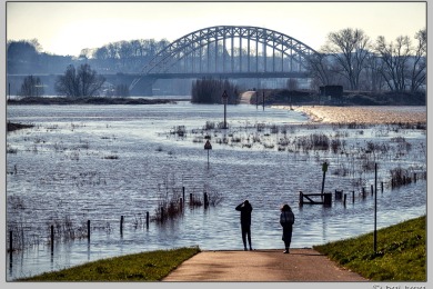 Hoog water in Nijmegen januari 2025