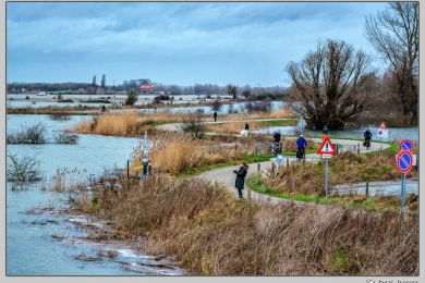 Hoog water in Nijmegen januari 2025