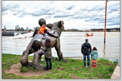 Hoog water in Nijmegen januari 2025