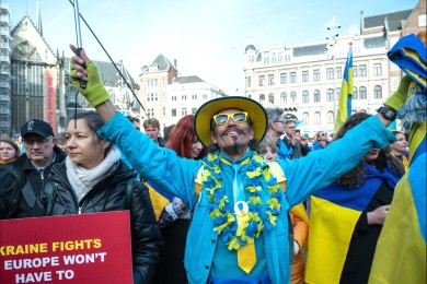Ukraine demo in Amsterdam 2025