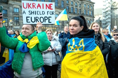 Ukraine demo in Amsterdam 2025