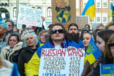 Ukraine demo in Amsterdam 2025