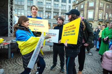 Ukraine demo in Amsterdam 2025